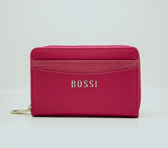 Bossi Womens Alessia Pu Zip Around Purse In Pnk