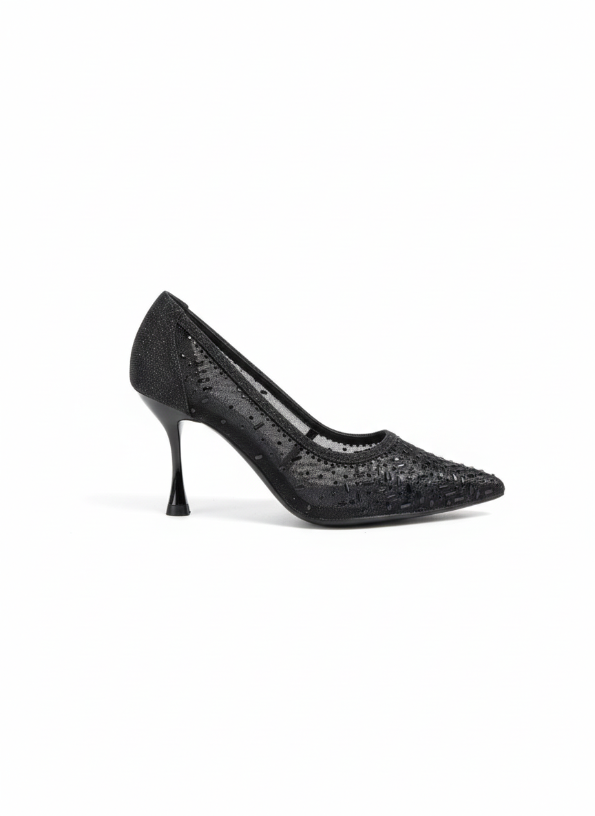La Her Womens QXG-40 Heels In Black