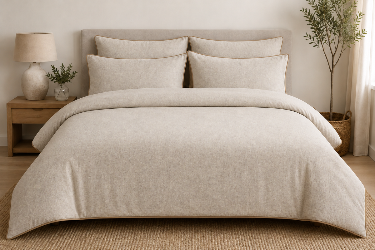 Cotton Co Cashmere Duvet Cover In Stone