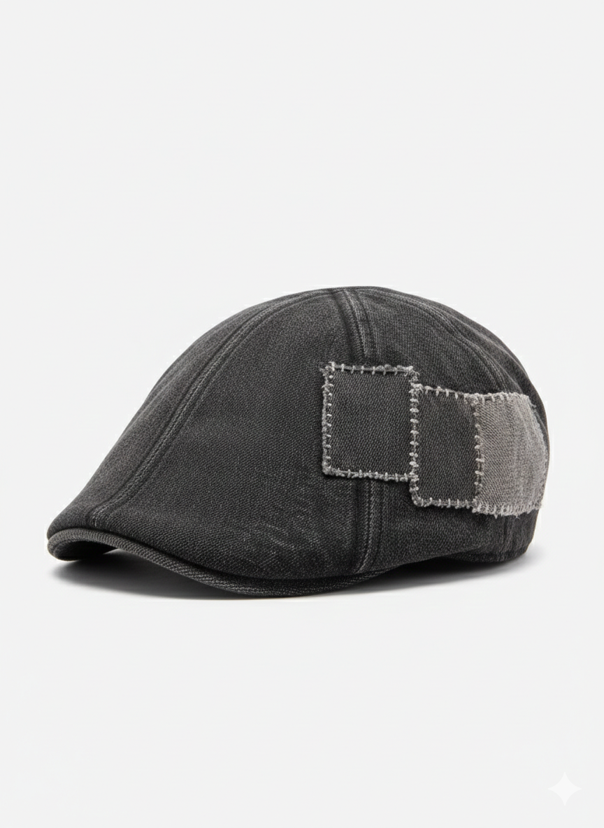 Ben  Sherman Mens Denim Dixie Cap In Charcoal