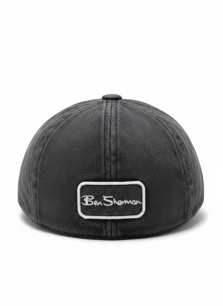 Ben  Sherman Mens Denim Dixie Cap In Charcoal