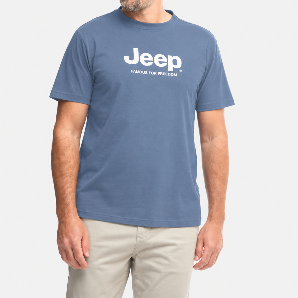 Jeep Mens Core Jeep Logo In Slate Blue