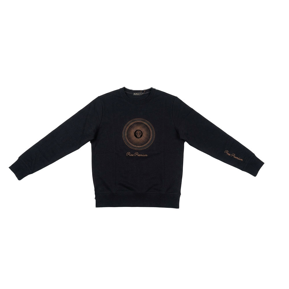 Pure Premium Mens Lusso Sweatshirt In Black