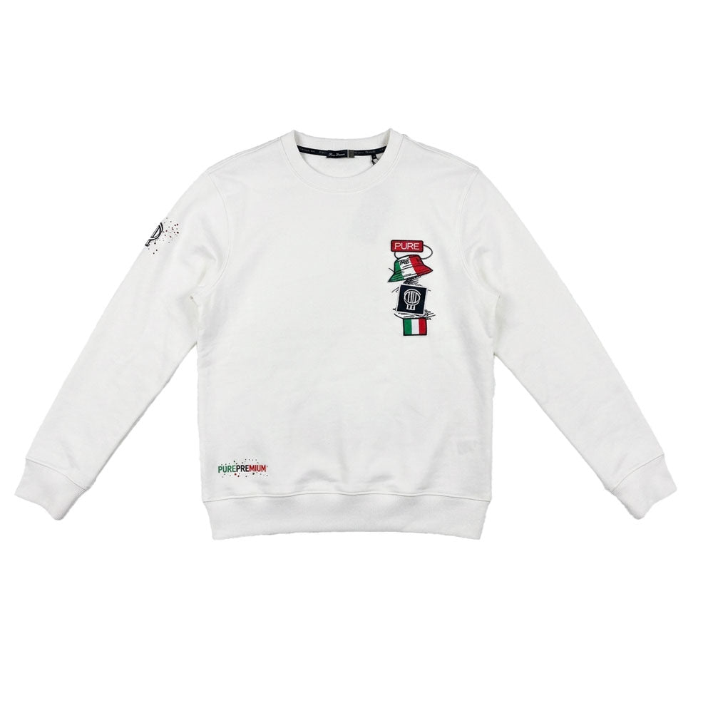 Pure Premium Mens Tavian Sweatshirt In White
