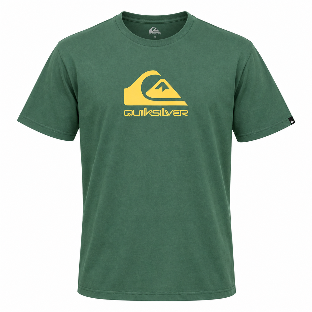 Quiksilver Boys Corp Logo T-Shirt In Forest