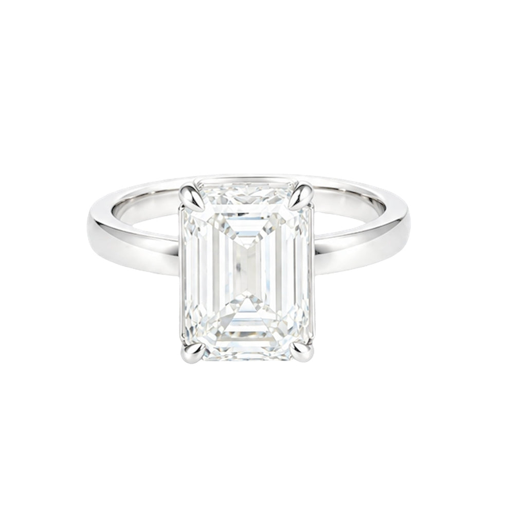 3.50ct Emerald Solitaire Engagement Ring