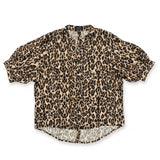 Izabel London Ladies Half Sleeve easy Blouse In Animal Print