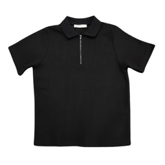 Antioch Mens Clement Knit Golfer In Black