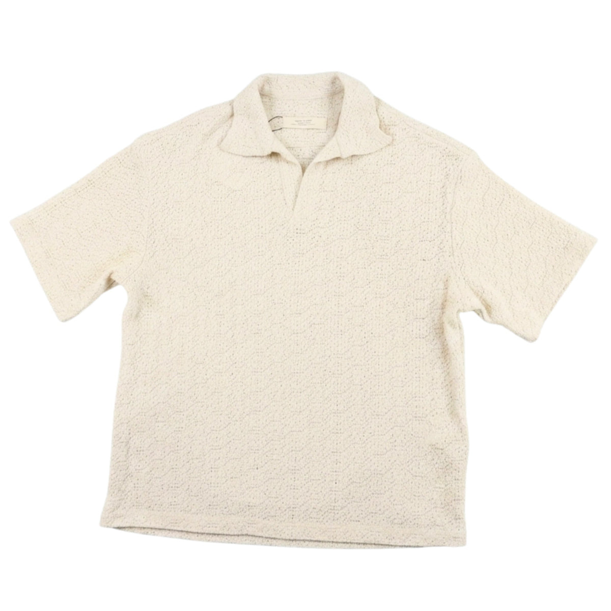Antioch Mens Knit Golfer In Ecru