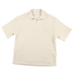 Antioch Mens Knit Golfer In Ecru