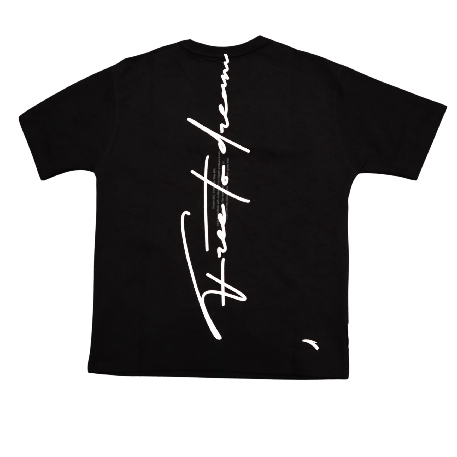 Anta Mens Back Print T-Shirt In Black