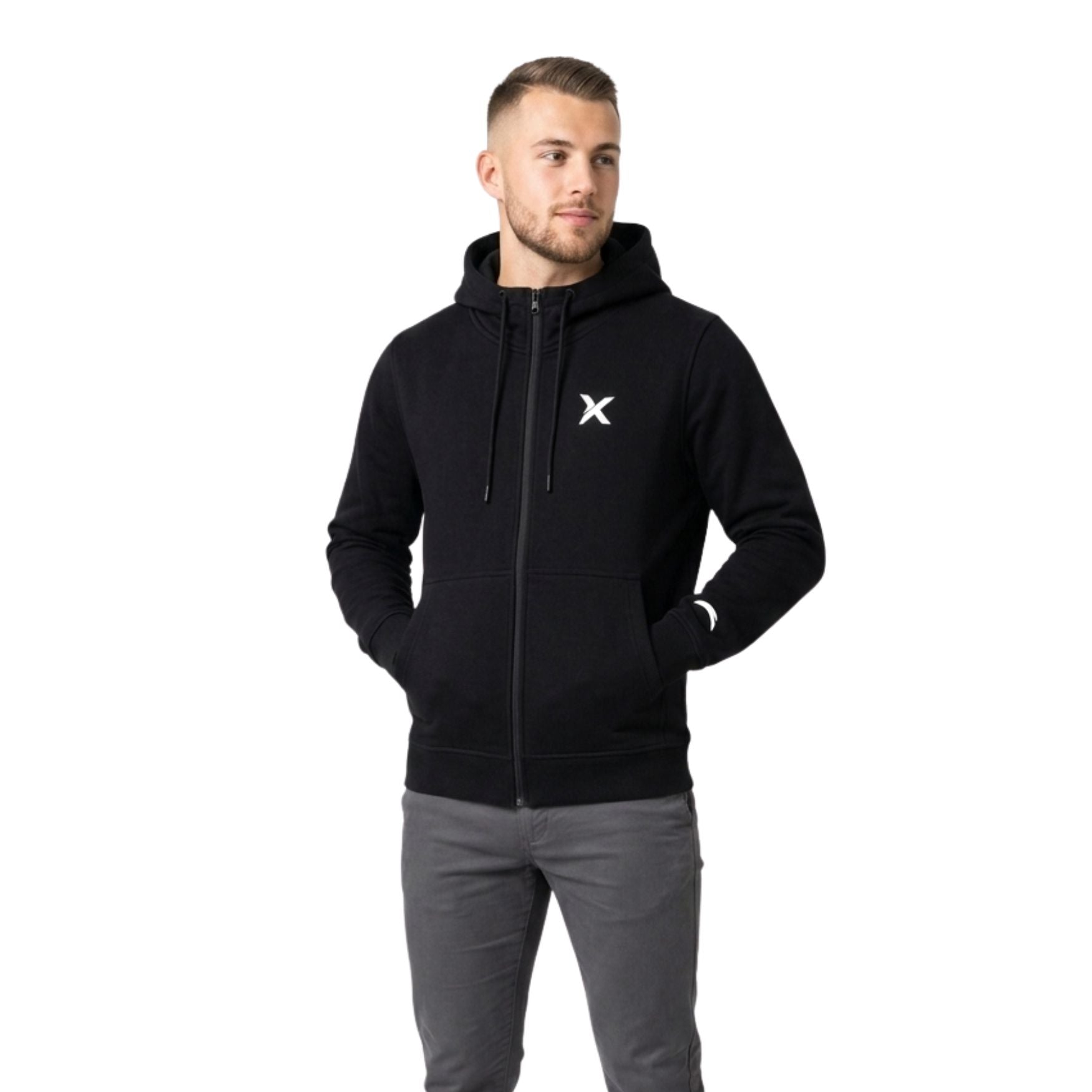 Anta Mens Knit Track Top In Black