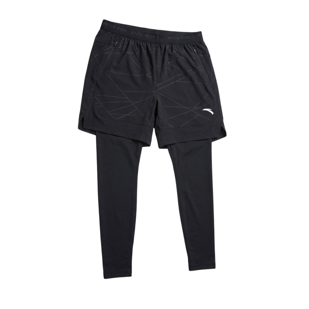 Anta Mens Anta Running 2in1 Pants In Black