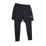 Anta Mens Anta Running 2in1 Pants In Black