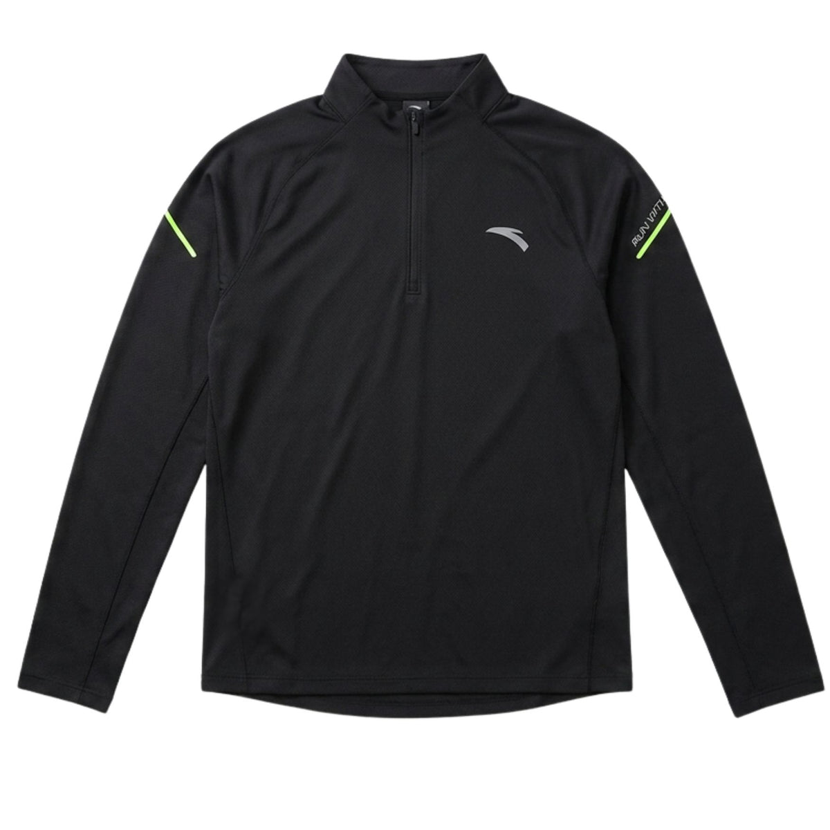 Anta Mens Advanced Running Long Sleeve T-Shirt In Black