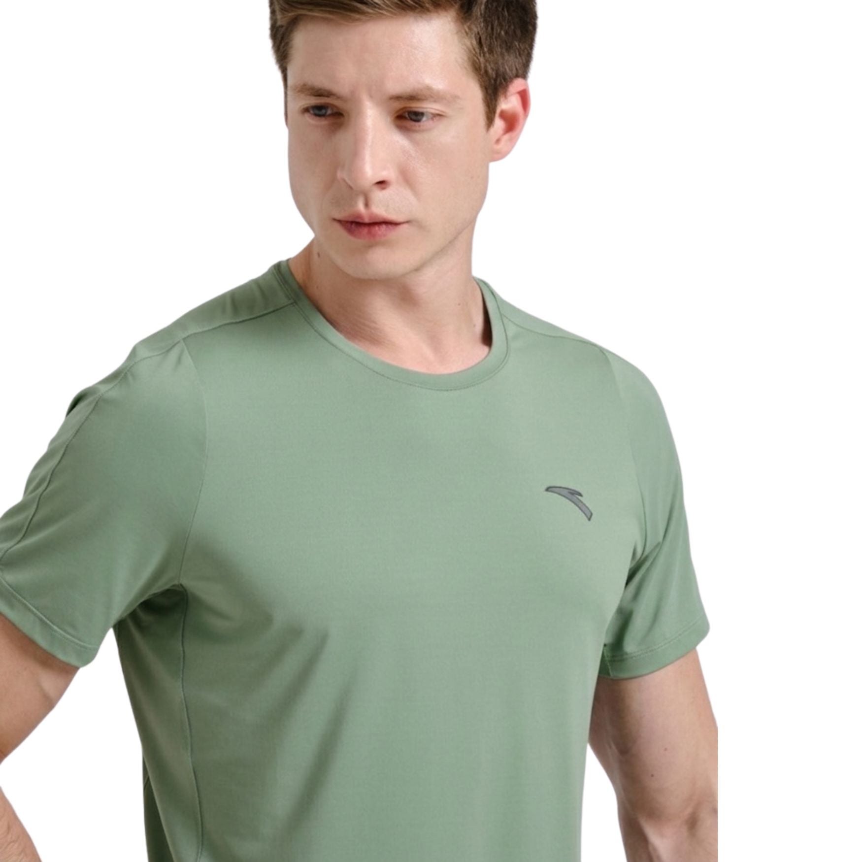 Anta Mens Advanced Running T-Shirt In Dark Green
