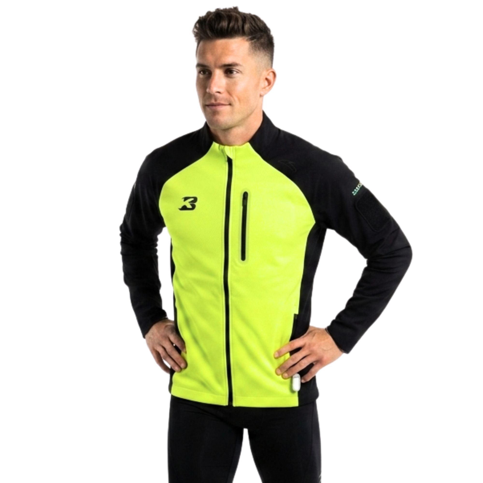 Anta Mens Racing Challenge Woven Track Top In Black & Neon