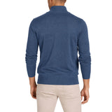 Polo Mens 3 Button Funnel Neck Knitwear Jersey In Navy