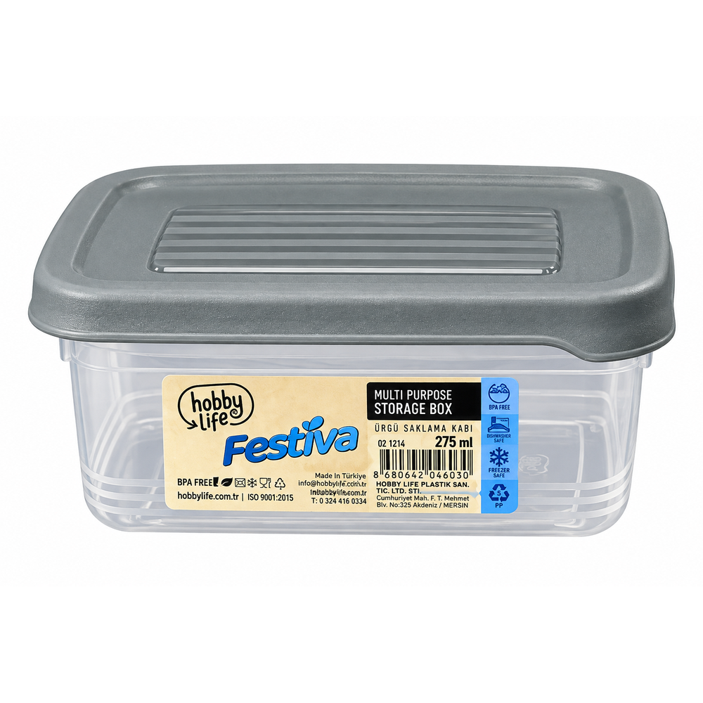 Festiva Storage Box In Dark Grey