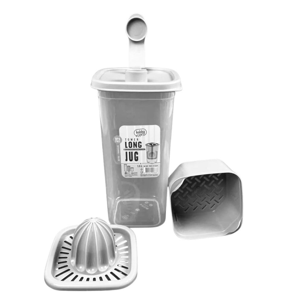 Hobby Life Tower Jug with Strainer & Lemon Squeezer