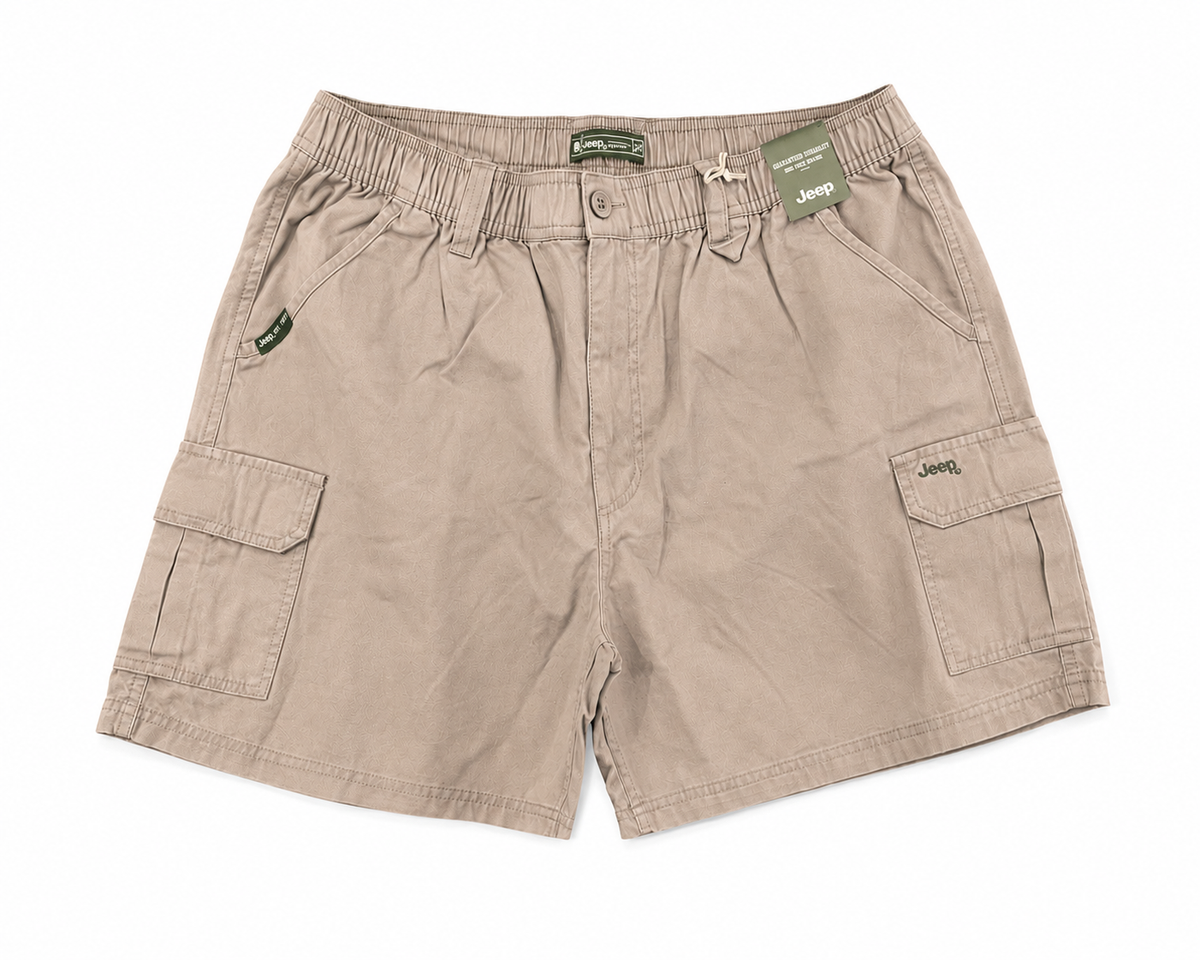Jeep Mens Willys Hurricane Cargo Shorts In Brown