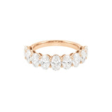 Oval Half Eternity Wedding Band