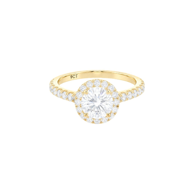 1.00ct Round Halo Engagement Ring