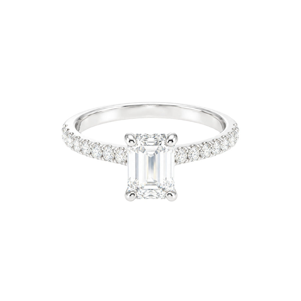 1.00ct Emerald Engagement Ring