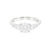 1.00ct Round and Pear Tilogy Engagement Ring