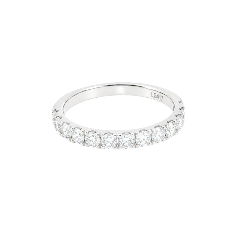Round Half Eternity Wedding Band