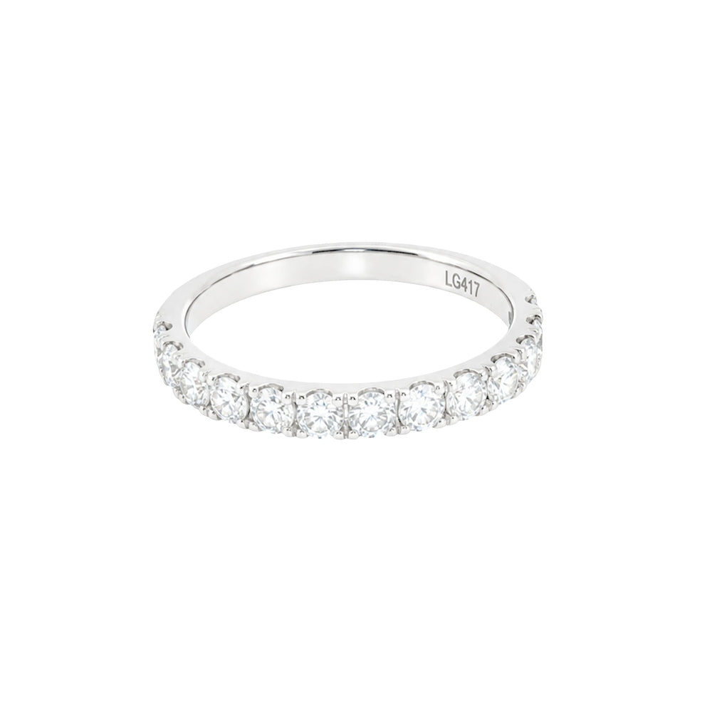 Round Half Eternity Wedding Band