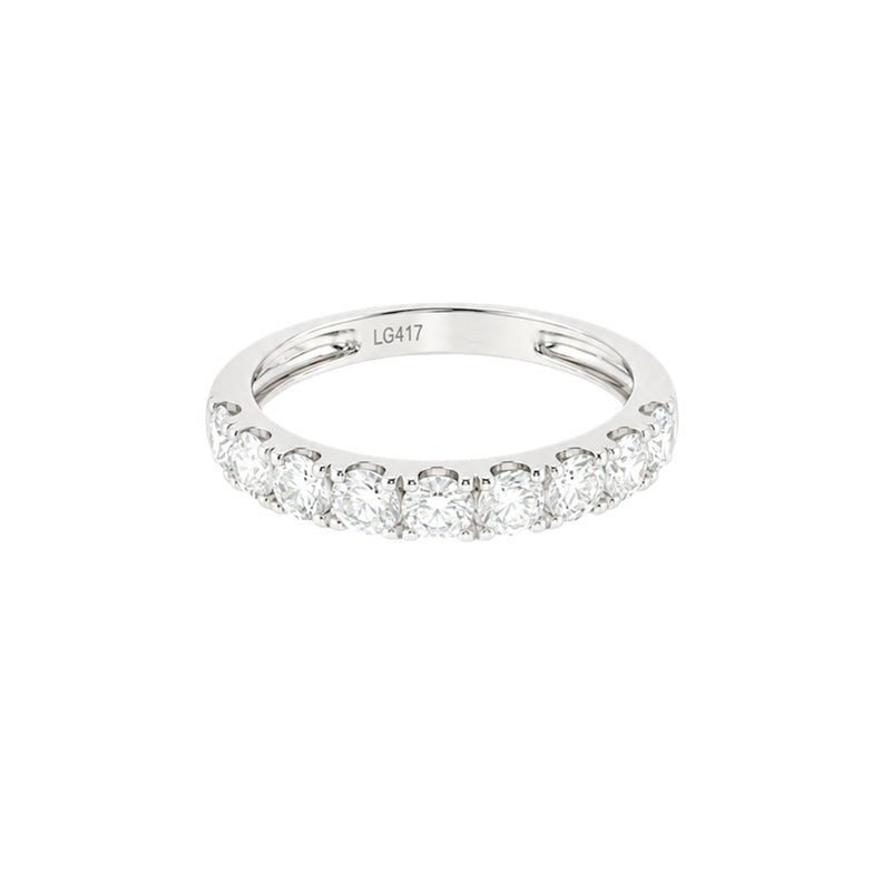 Round Half Eternity Wedding Band