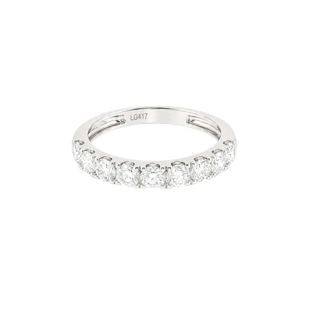 Round Half Eternity Wedding Band