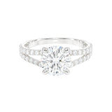 3.00ct Round Split Shank Engagement Ring