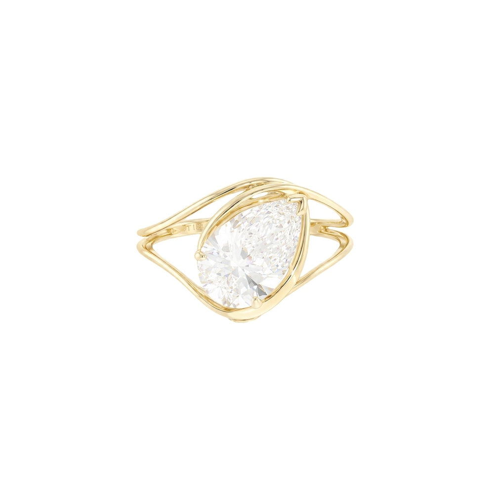 1.90ct Pear WireWork Solitaire Ring