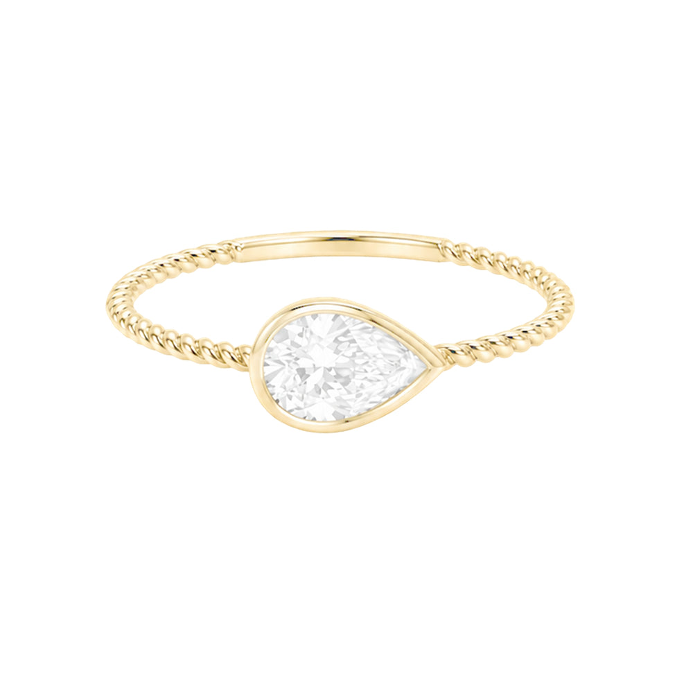 0.30ct Pear Twist Engagement Ring