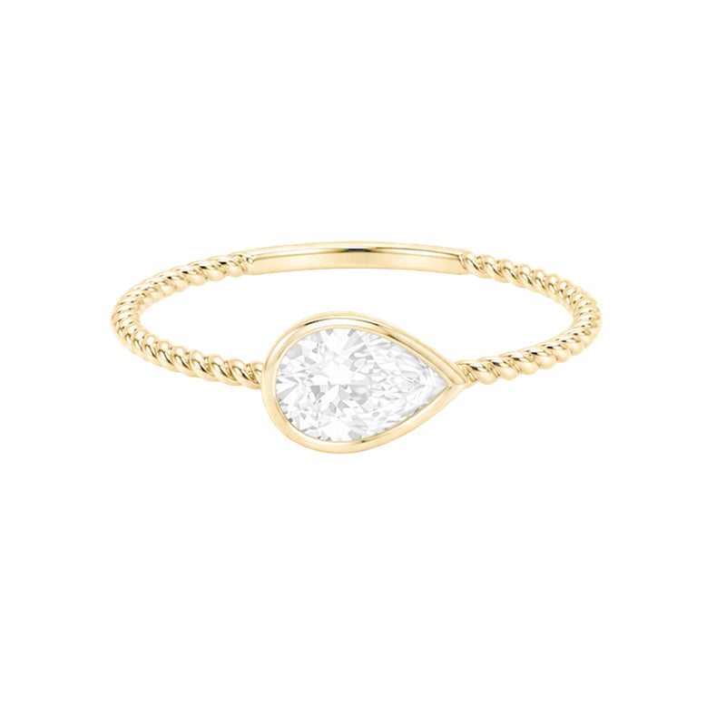 0.30ct Pear Twist Engagement Ring