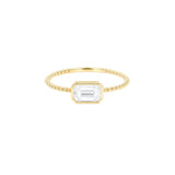 0.68ct Emerald Twist Engagement Ring