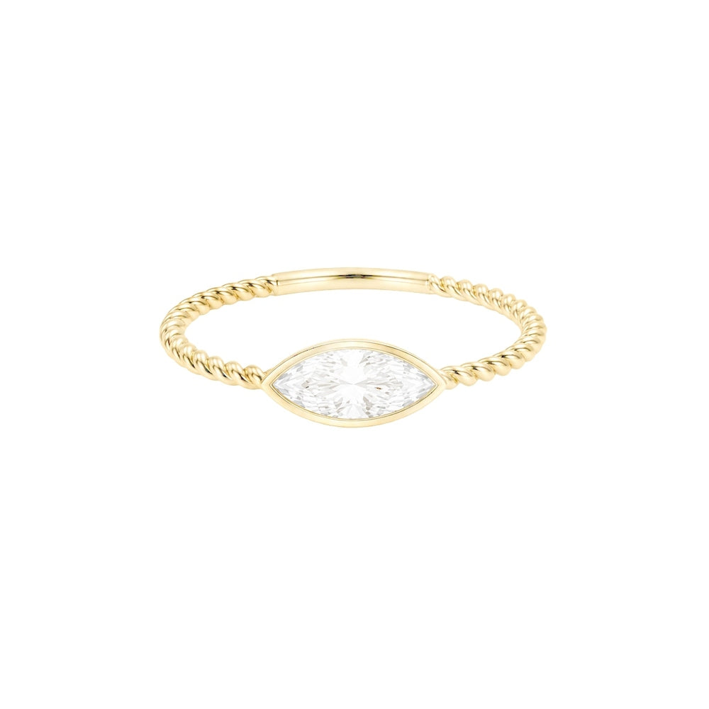 0.42ct Marquise Twist Engagement Ring