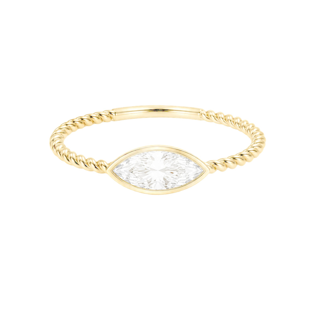 0.40ct Marquise Twist Engagement Ring