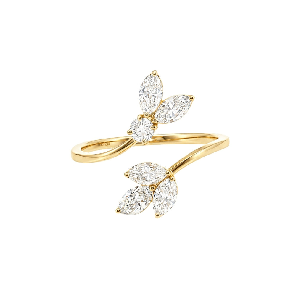 Leaf Split Wedding Band
