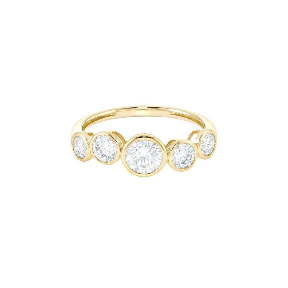 Round Scatter Wedding Band