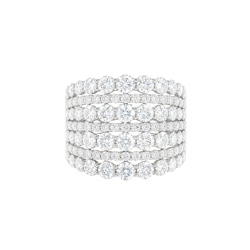 Round Multi-Row Wedding Band