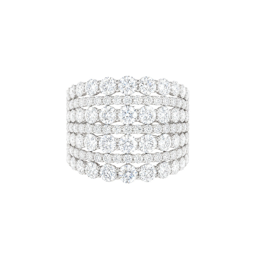 Round Multi-Row Wedding Band