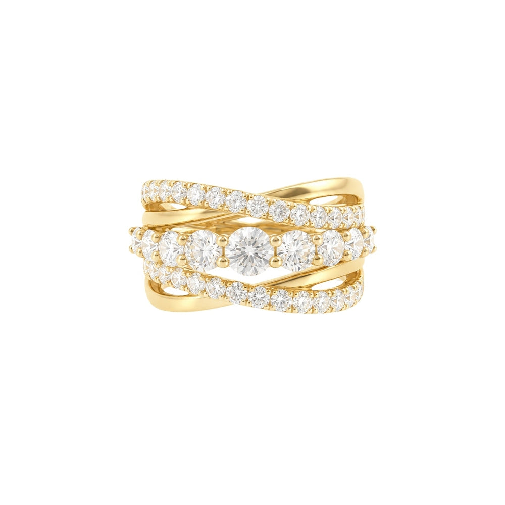 Multi-Band Crossover Wedding Band