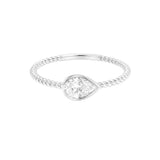 0.30ct Pear Bezel Twist Engagement Ring