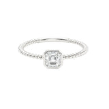 0.50ct Asscher Twist Engagement Ring