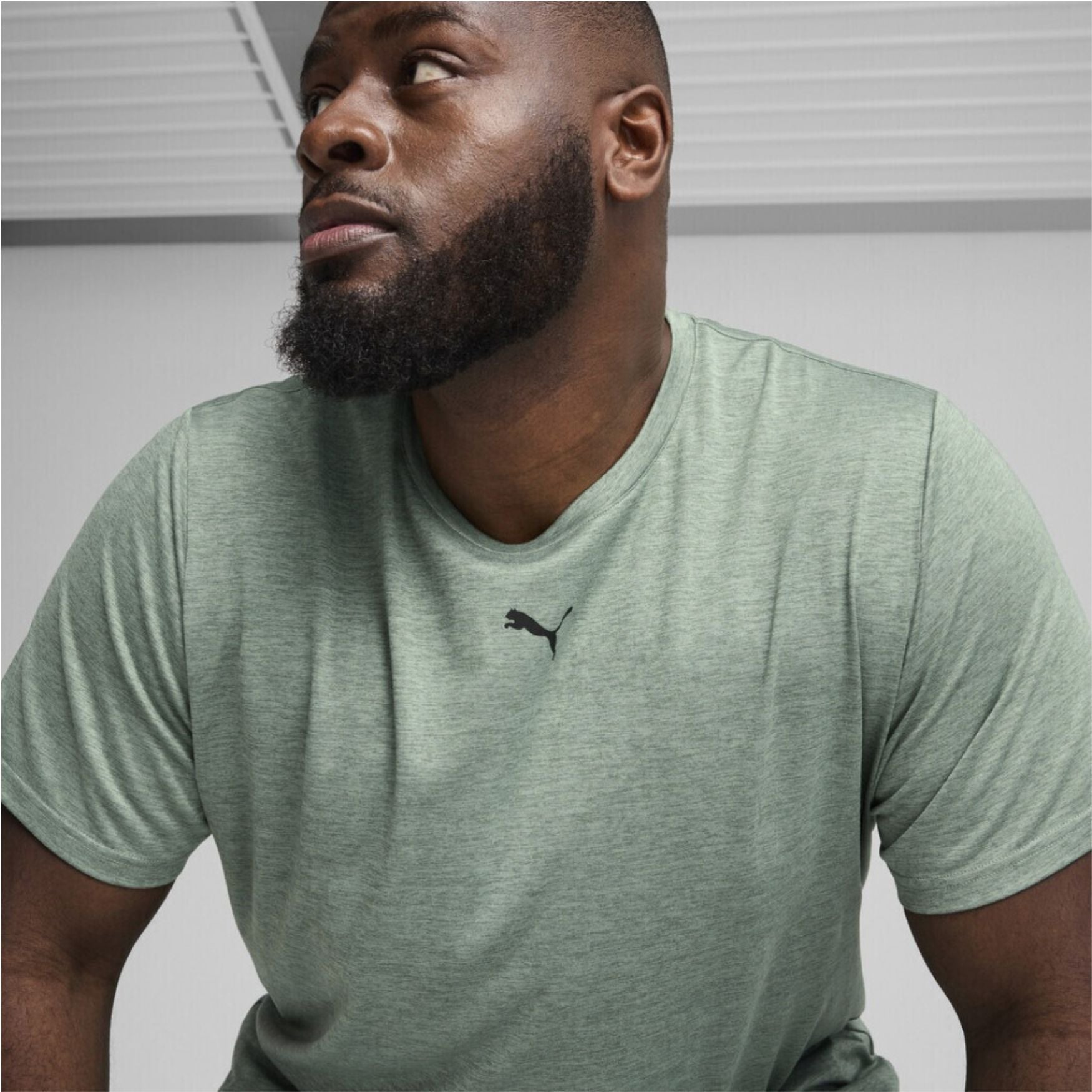 Puma Mens Tad Essential Heather T-Shirt In Mint
