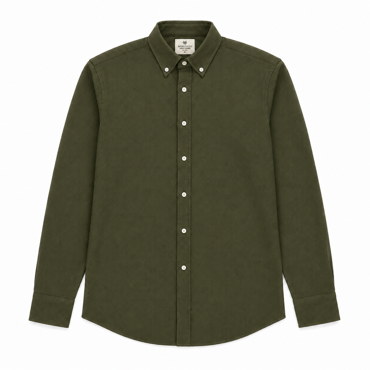 Morenzo Mens Sportswear Long Sleeve Shirt In Olive