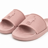 Polo Ladies Pony Moulded Pool Slides In Blush